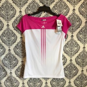 NWT Adidas pink response tennis tee //M//